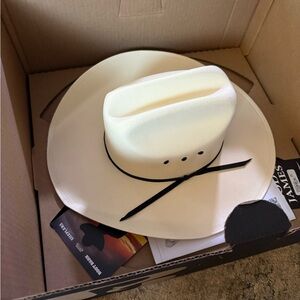 Kids White Cowboy Hat with Black Band